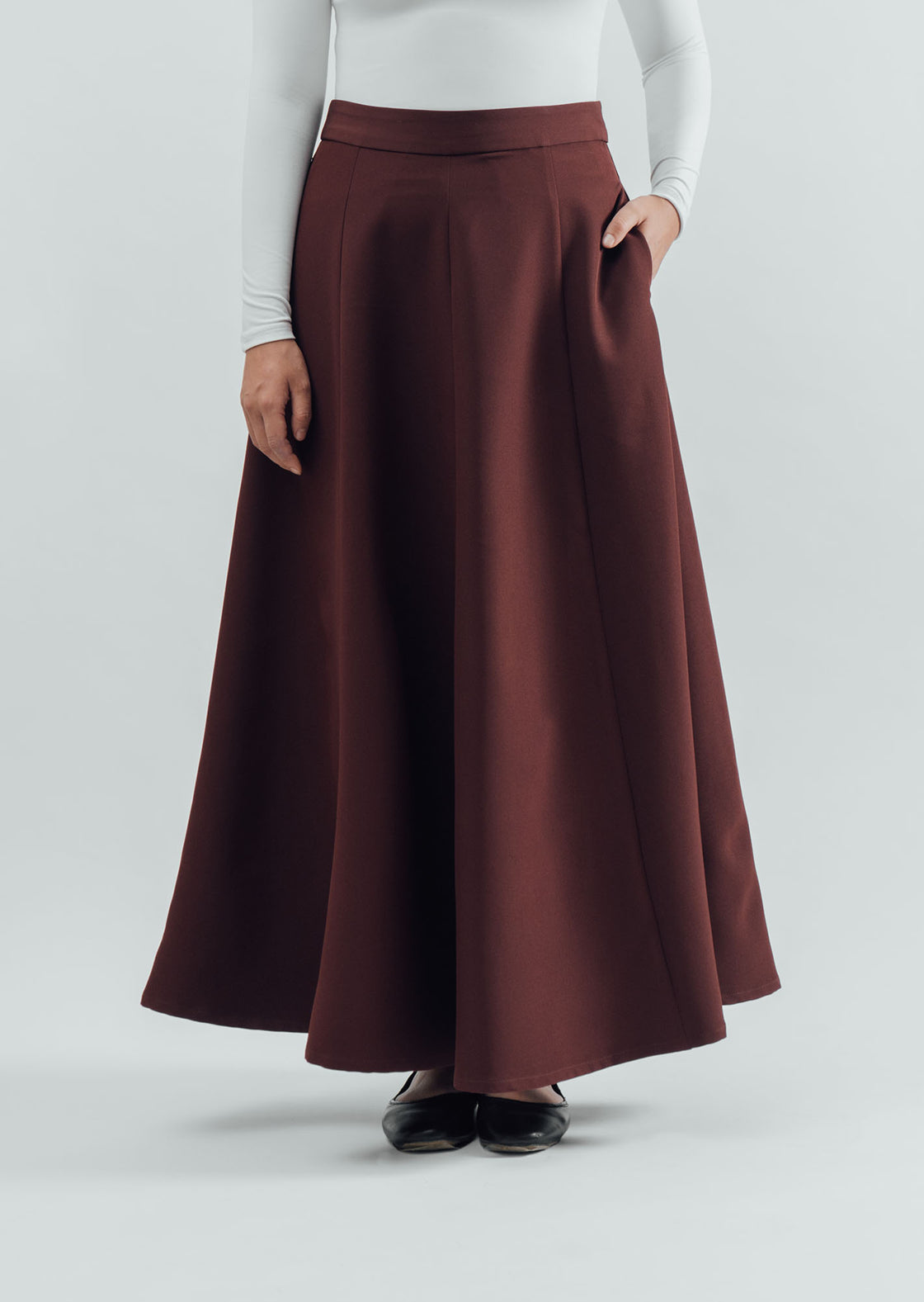 Classic A-Line Skirt - Brown