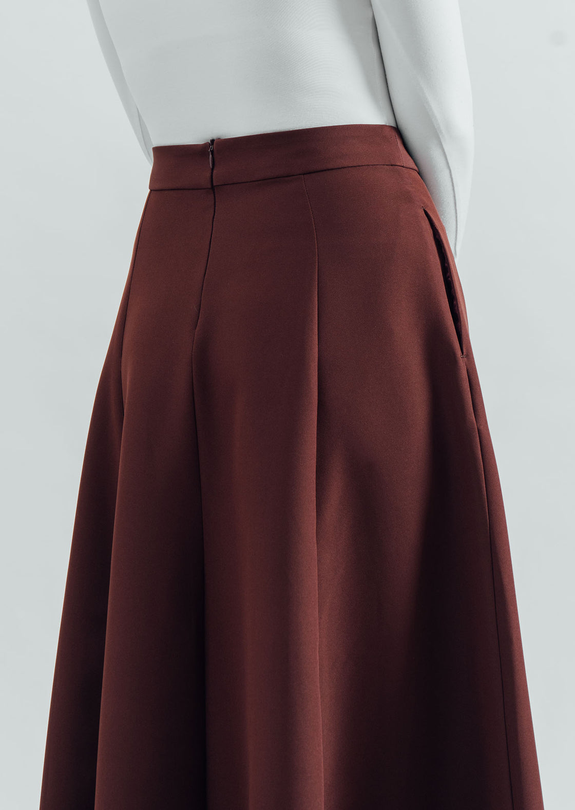 Classic A-Line Skirt - Brown