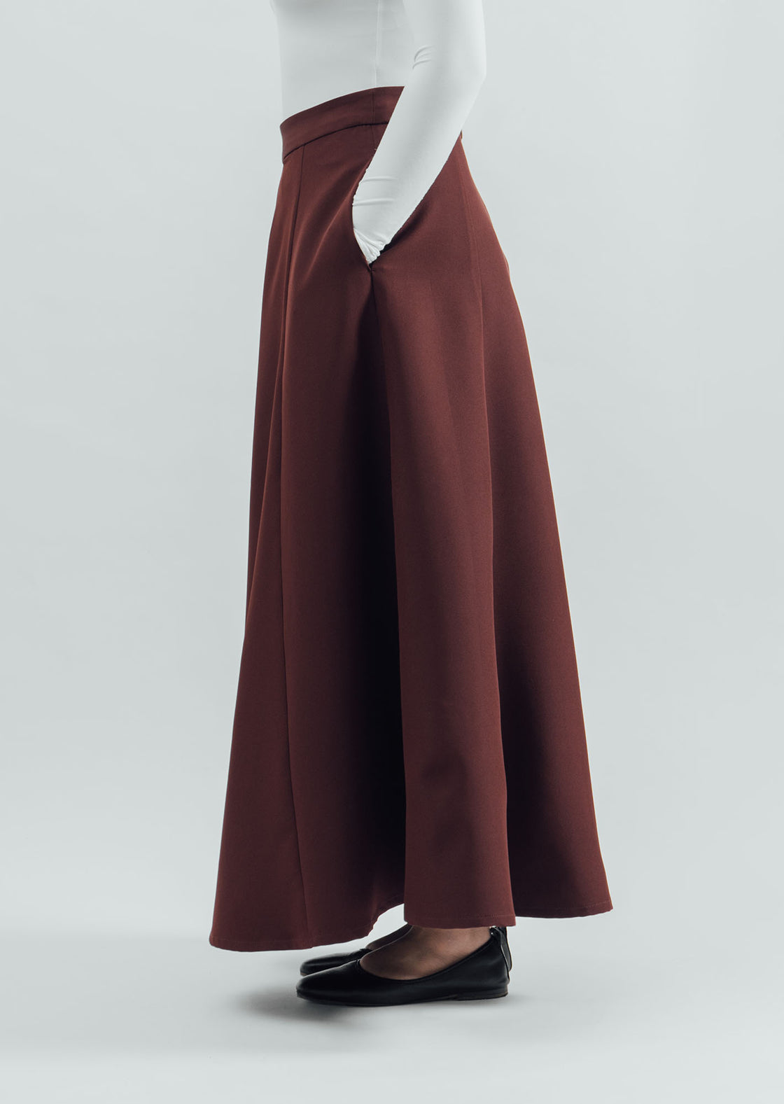 Classic A-Line Skirt - Brown