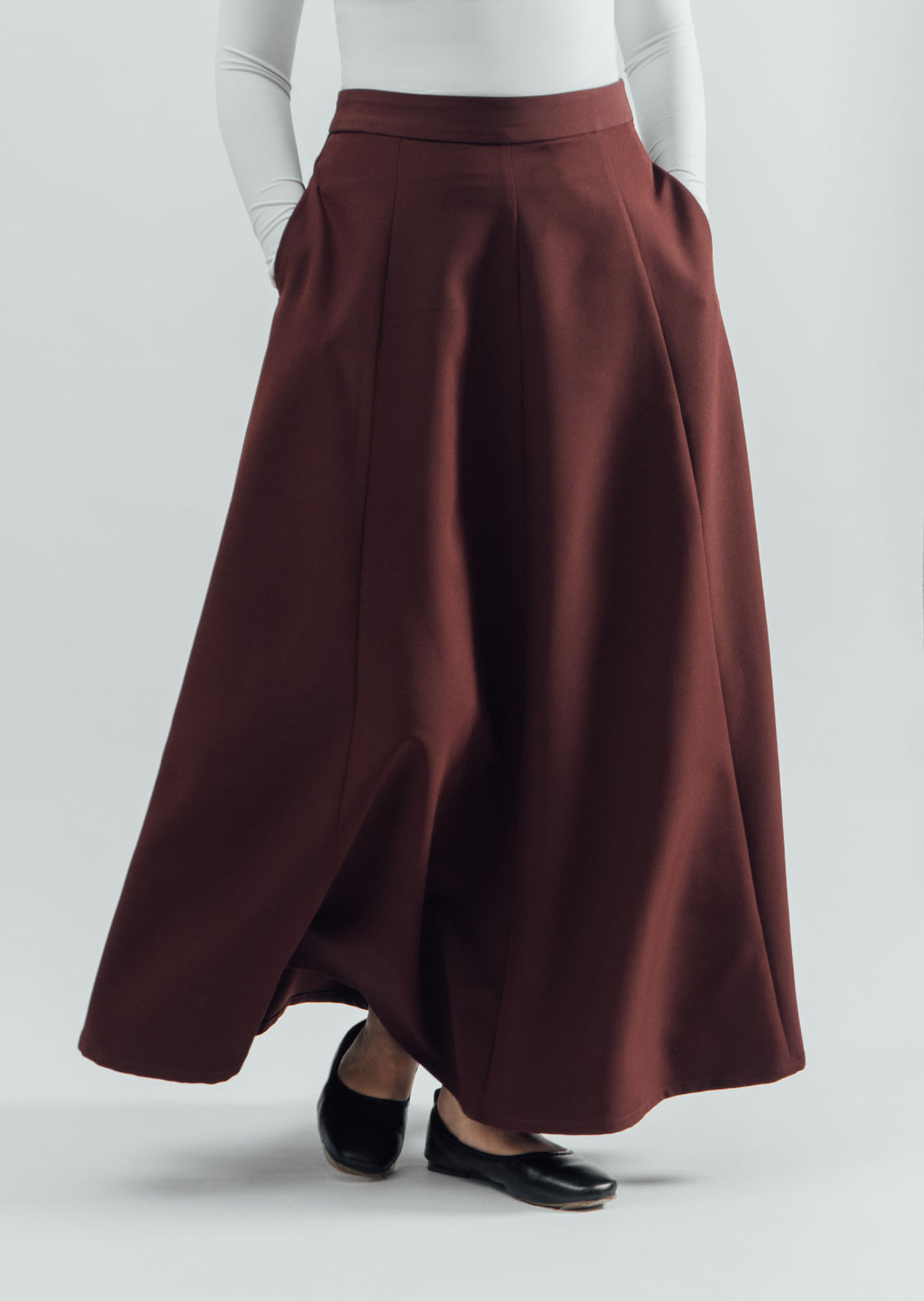 Classic A-Line Skirt - Brown